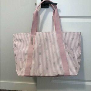 Victoria's Secret Light Pink Striped Tote